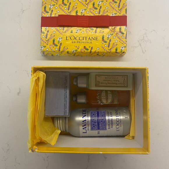 L'Occitane Yellow Holiday Gift Set with Travel Size‎ Toiletries, NWT - Picture 2 of 10